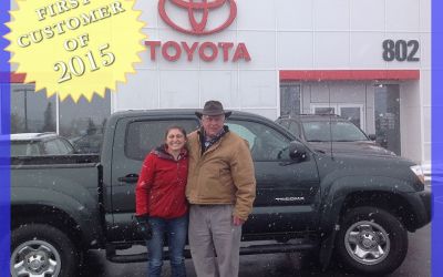 Our First Customer of 2015 Drove Away in a Certified Toyota