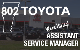 802 Toyota Full-time Assistant Service Manager